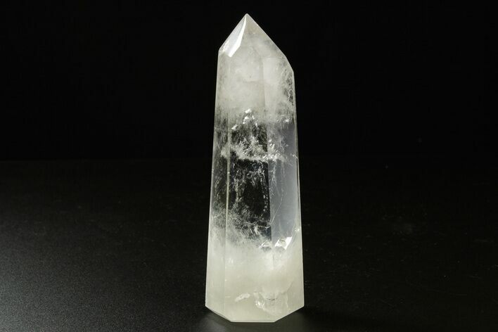 Polished Clear Quartz Crystal Tower - Madagascar #383848